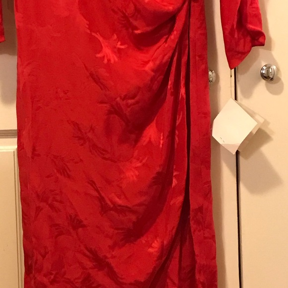 Bellino Paris Mode Red Silk Dress - Picture 4 of 6